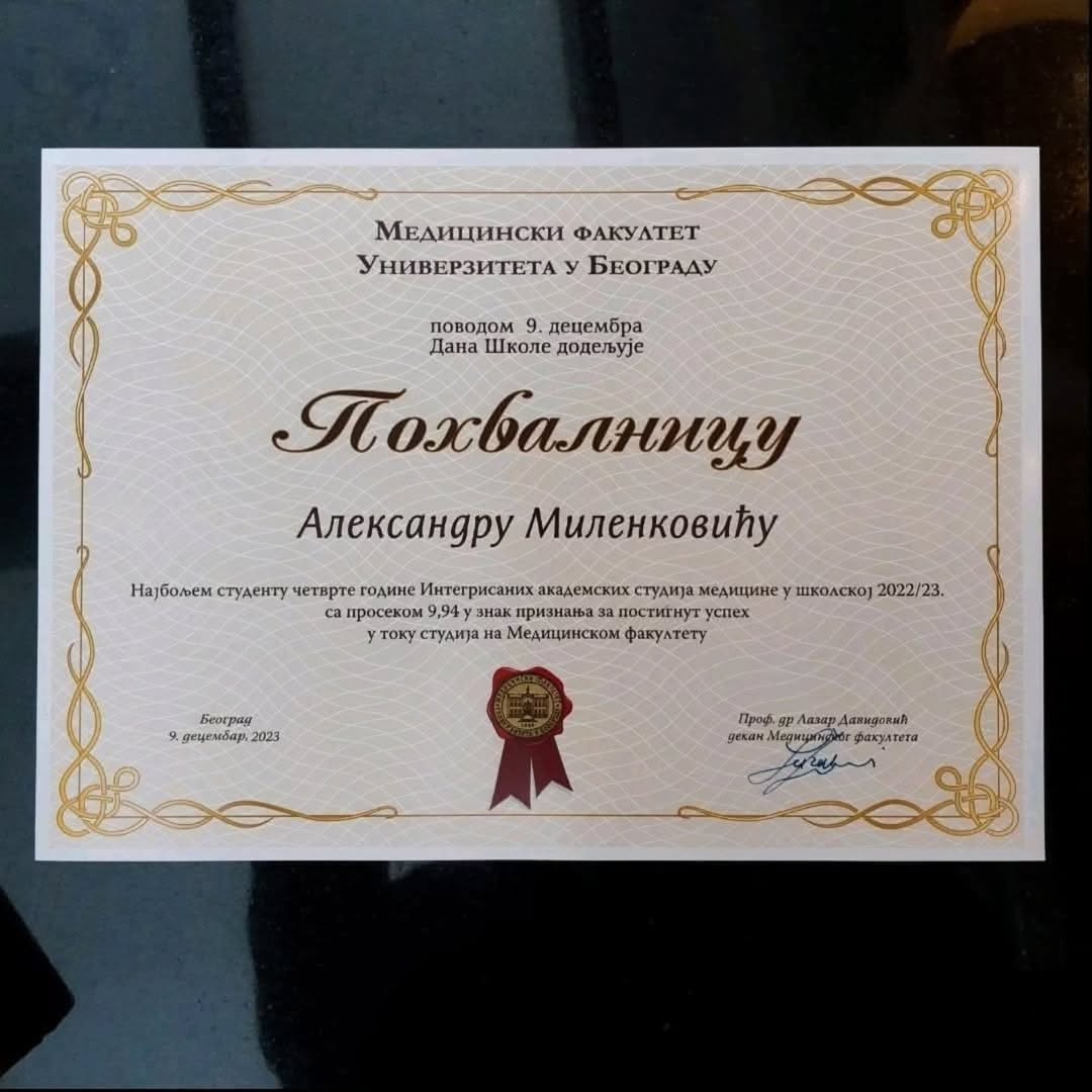 Pisac Stefan Simić: Aleksandar je najbolji student medicine, ali to nije dovoljno da mu se obezbedi smeštaj 2 469641759 1230691531352853 9182886873469438145 n