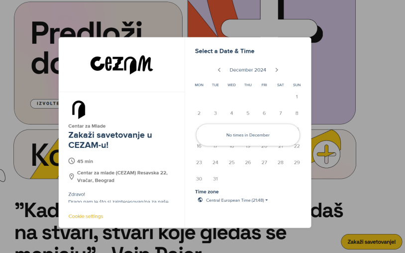 CEZAM otvorio e-savetovalište za mlade širom Srbije 2 Snimak ekrana 2024 12 10 214827