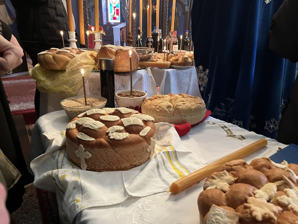 Slavski kolač u manastiru Slanci