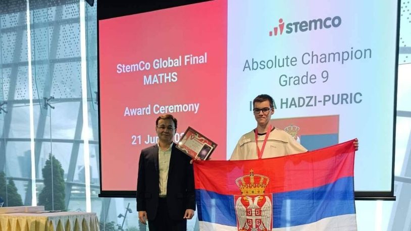 Ilija Hadži-Purić apsolutni pobednik međunarodne STEMCO olimpijade iz matematike
